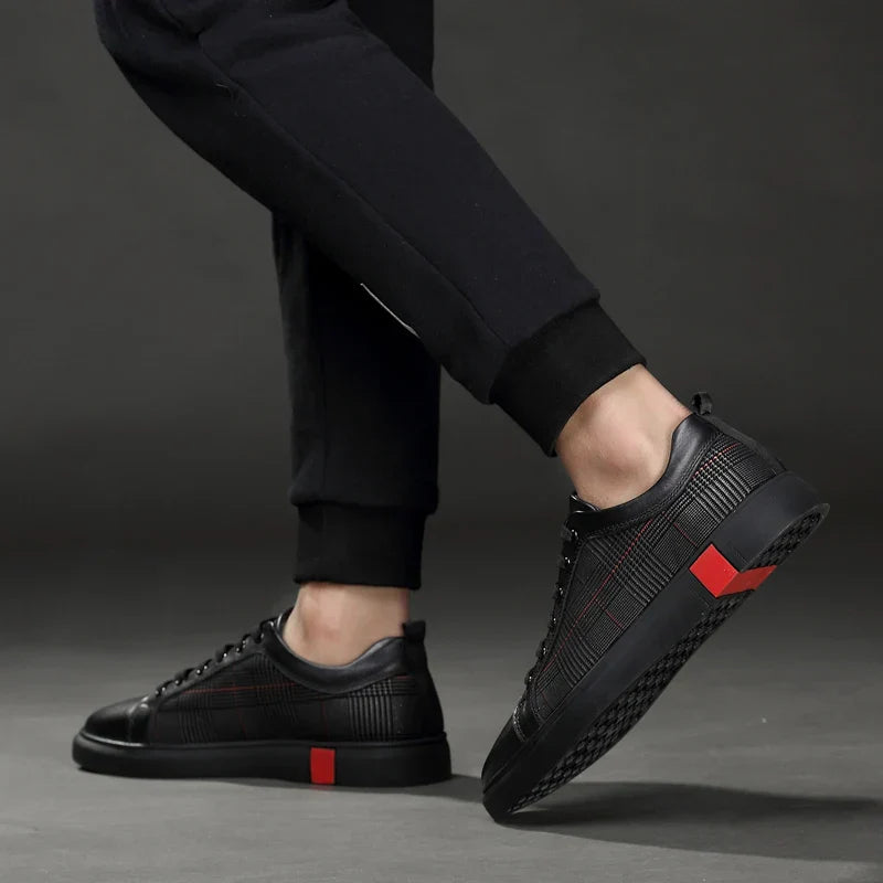 Men's Timeless Italian Leather Sneakers - Classic Style & Comfort