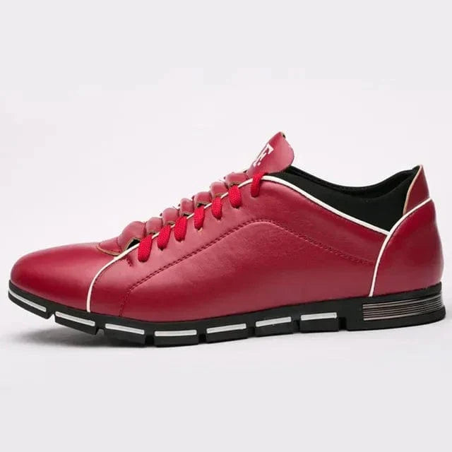 Men's Casual Lace-Up Sneakers with Stylish Contrast Stitch Sole - Comfortable & Versatile Footwear for Everyday Wear