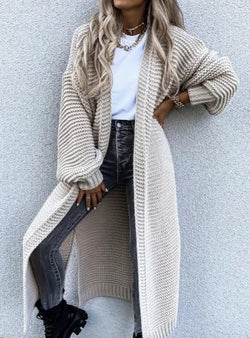 Women's Long Sleeve Knitted Cardigan - Cozy, Stylish Knitwear for All Seasons