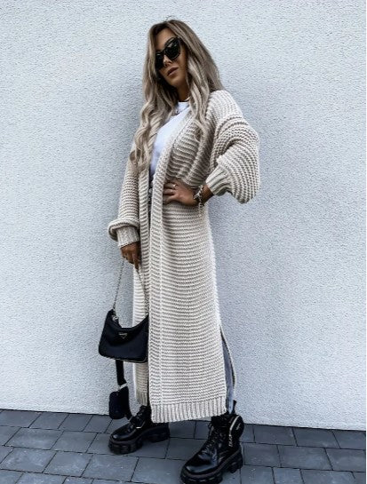 Women's Long Sleeve Knitted Cardigan - Cozy, Stylish Knitwear for All Seasons