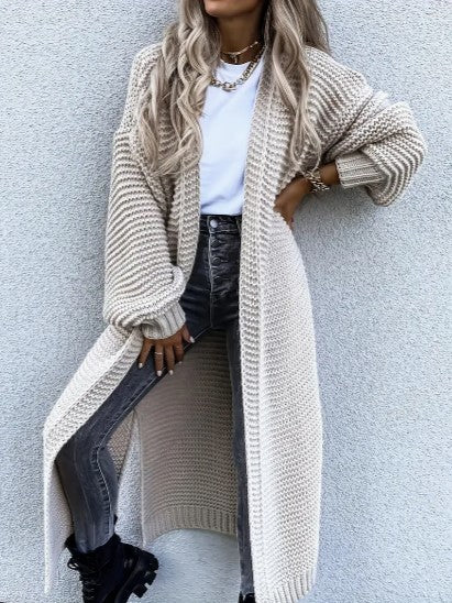 Women's Long Sleeve Knitted Cardigan - Cozy, Stylish Knitwear for All Seasons