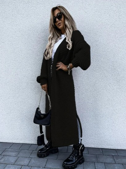 Women's Long Sleeve Knitted Cardigan - Cozy, Stylish Knitwear for All Seasons