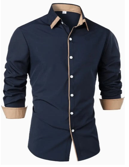 Men's Breathable Long Sleeve Casual Shirt - Lightweight, Comfortable, Perfect for All Seasons