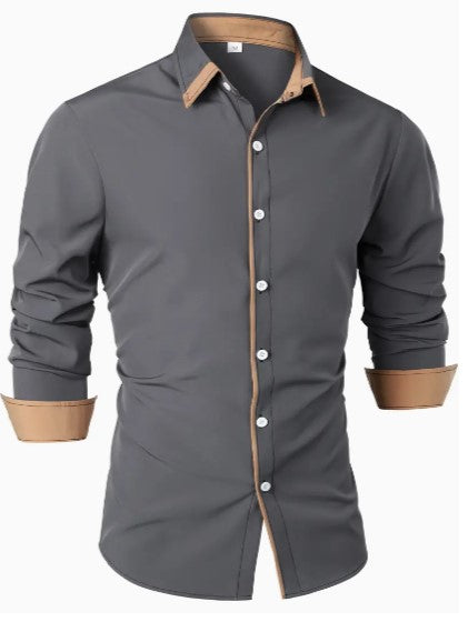 Men's Breathable Long Sleeve Casual Shirt - Lightweight, Comfortable, Perfect for All Seasons