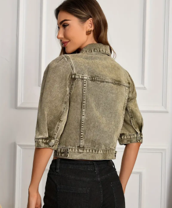 Stylish Women's Short Denim Jacket - Trendy Casual Outerwear for Every Season