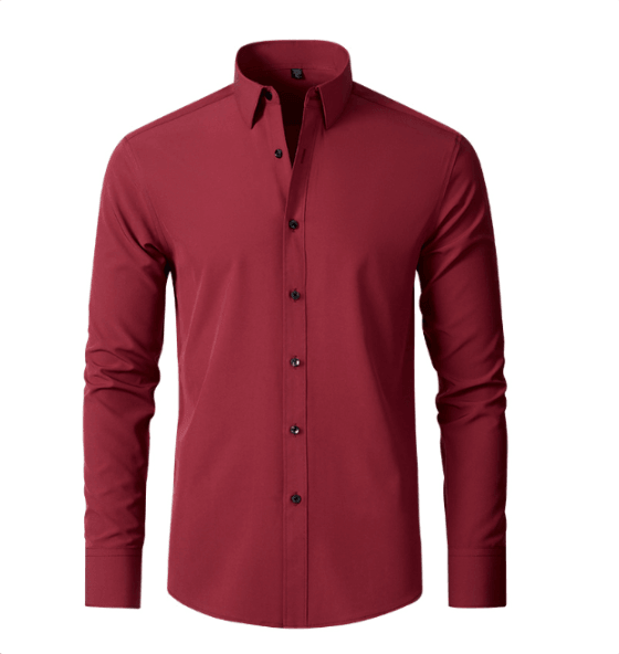 Men's Non-Iron Stretch Dress Shirt - Wrinkle-Free, Comfortable Fit, Perfect for Work & Formal Events