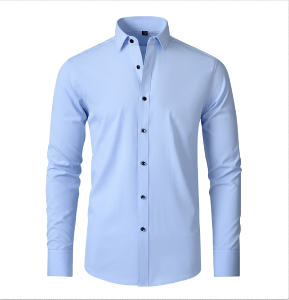 Men's Non-Iron Stretch Dress Shirt - Wrinkle-Free, Comfortable Fit, Perfect for Work & Formal Events