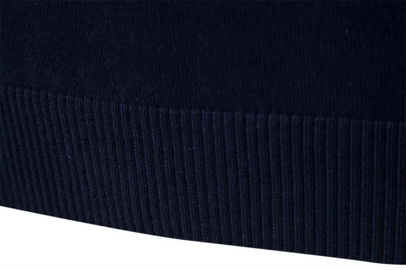 Men's Modern Slim Fit Striped Quarter-Zip Jumper - Stylish & Comfortable Knitwear for Casual Wear