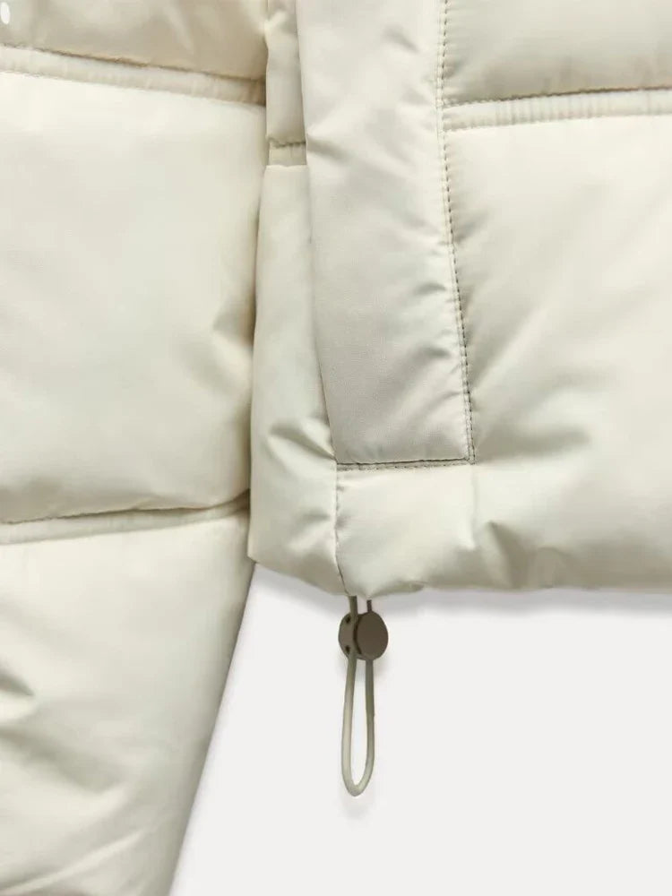 Women's Casual Quilted Hooded Puffer Jacket - Warm Insulated Winter Coat