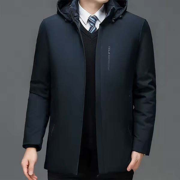Men's Winter Windproof Parka Jacket - Casual Loose Fit, Thick & Warm Outerwear for Snow & Camping