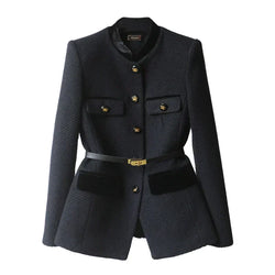 Stylish Women's Wool Coat with Button Closure - Warm & Elegant Outerwear for Fall & Winter