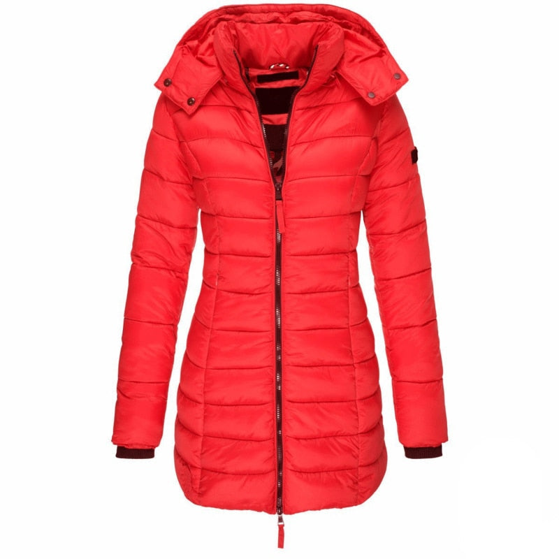 Avencea Women's Luxury Winter Parka Coat | Long Hooded Jacket with Down Filling for Ultimate Warmth and Style