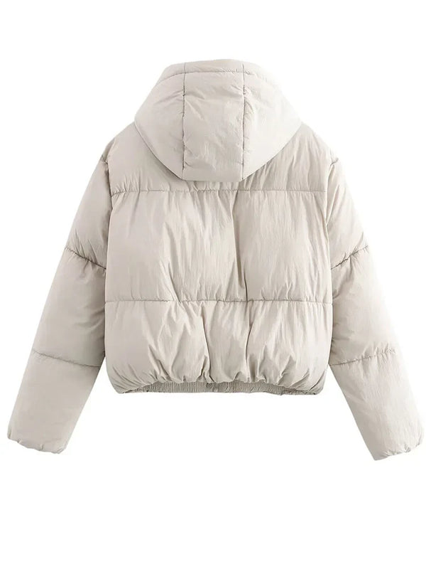 Women's Quilted Puffer Jacket with Hood – Thick & Warm Winter Coat for Ultimate Comfort