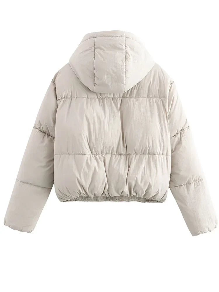 Women's Quilted Puffer Jacket with Hood – Thick & Warm Winter Coat for Ultimate Comfort
