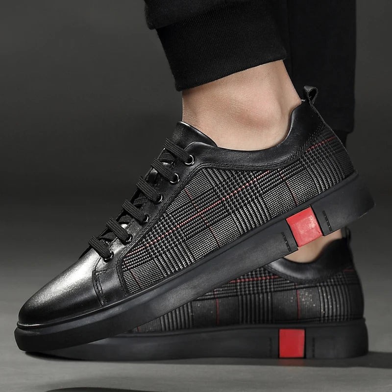 Men's Timeless Italian Leather Sneakers - Classic Style & Comfort