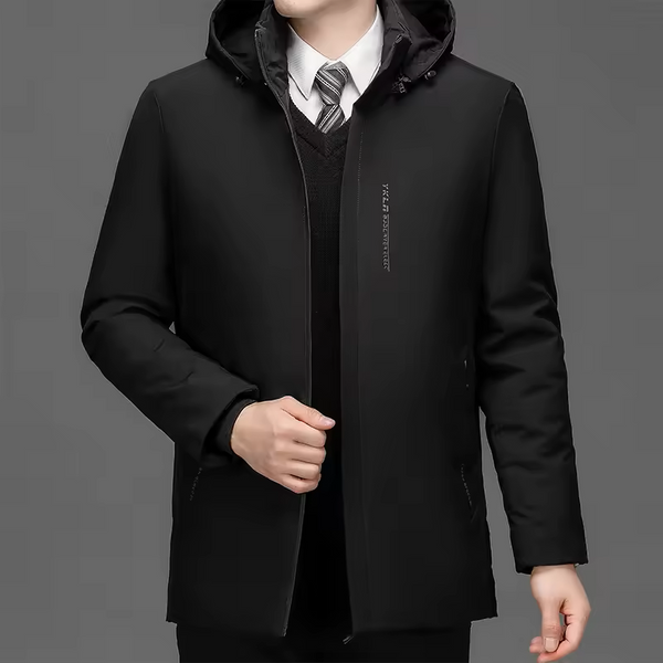 Men's Winter Windproof Parka Jacket - Casual Loose Fit, Thick & Warm Outerwear for Snow & Camping