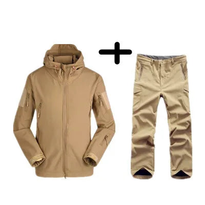 TAD Gear Men's Tactical Softshell Camouflage Jacket Set - Waterproof Windbreaker for Hunting & Outdoor Activities