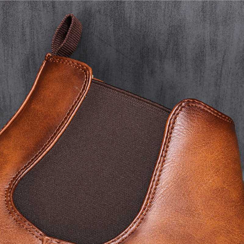 Men's Waterproof Chelsea Boots - Stylish & Comfortable with Elastic Side Panels