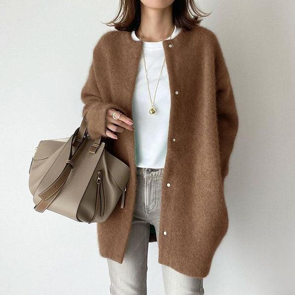 Sofia Amoretti Luxe Wool Cardigan for Women - Cozy, Stylish & Warm Knit Sweater