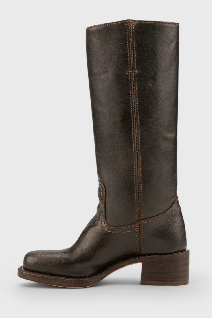 Stylish Women's Knee High Boots with Stacked Heel & Classic Round Toe - Perfect for Every Occasion