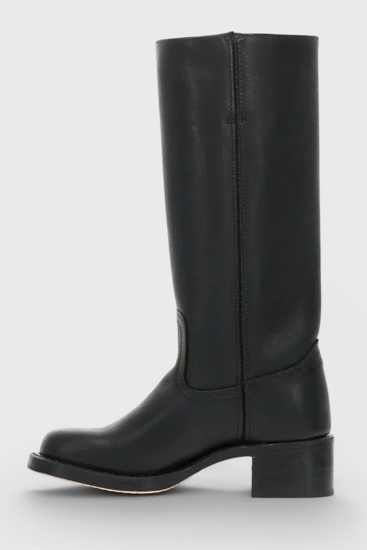 Stylish Women's Knee High Boots with Stacked Heel & Classic Round Toe - Perfect for Every Occasion