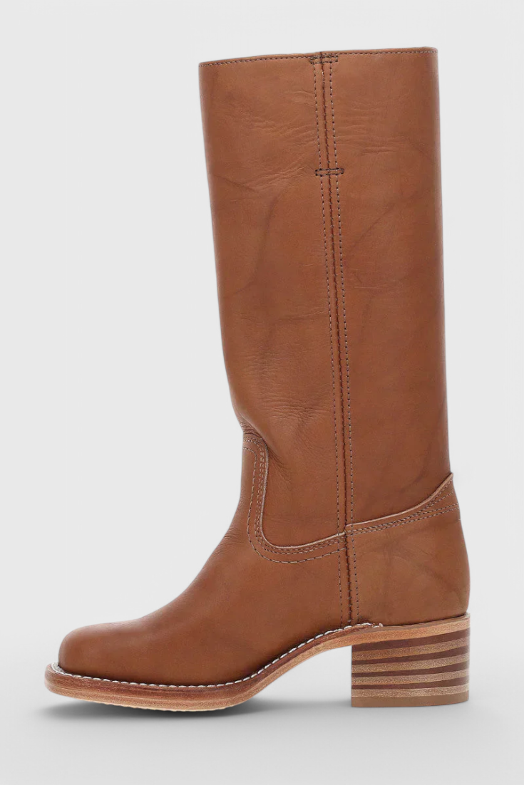 Stylish Women's Knee High Boots with Stacked Heel & Classic Round Toe - Perfect for Every Occasion