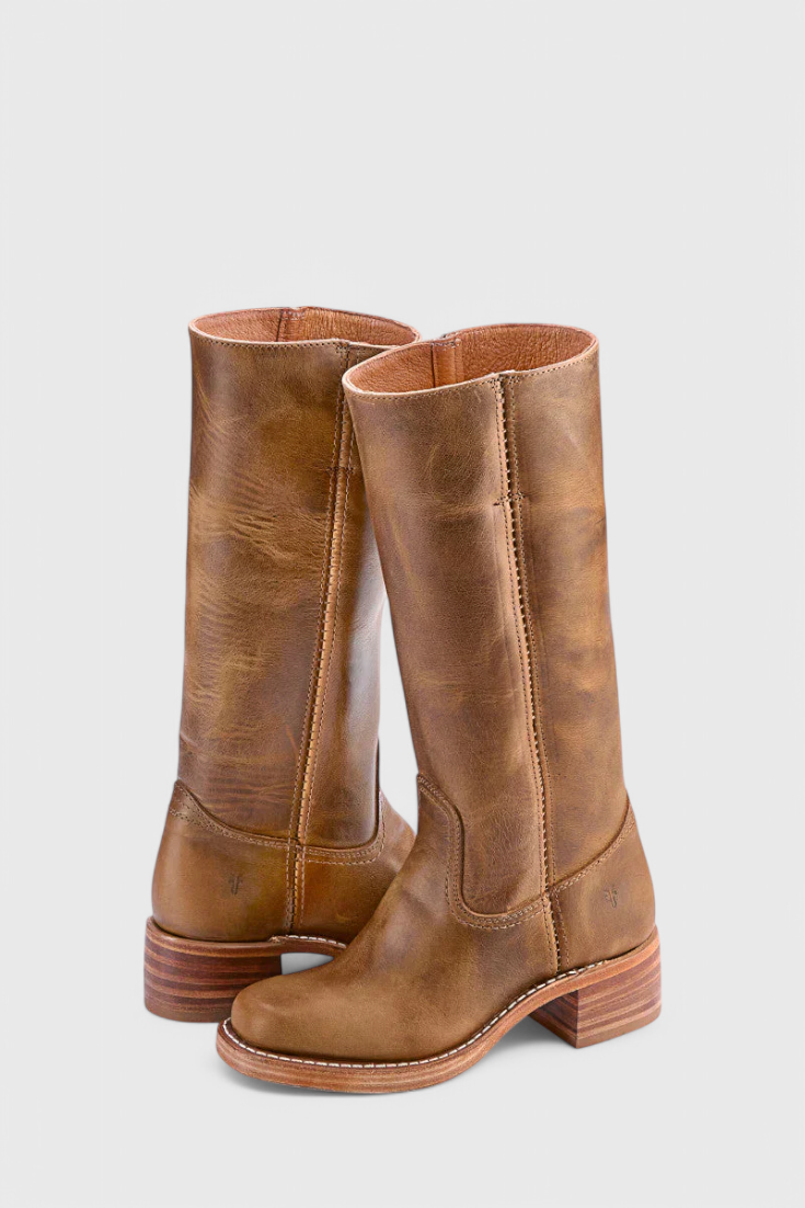 Stylish Women's Knee High Boots with Stacked Heel & Classic Round Toe - Perfect for Every Occasion