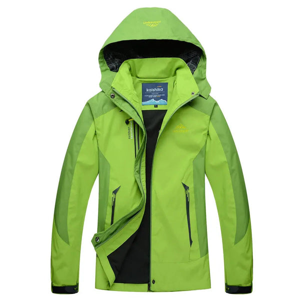 Women's Waterproof Windbreaker Jacket with Sporty Hood, Lightweight & Breathable Outdoor Jacket for Active Lifestyle