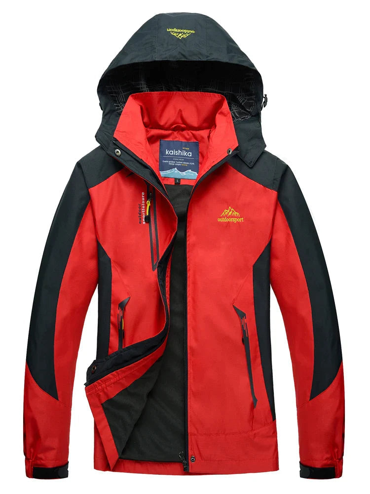 Women's Waterproof Windbreaker Jacket with Sporty Hood, Lightweight & Breathable Outdoor Jacket for Active Lifestyle