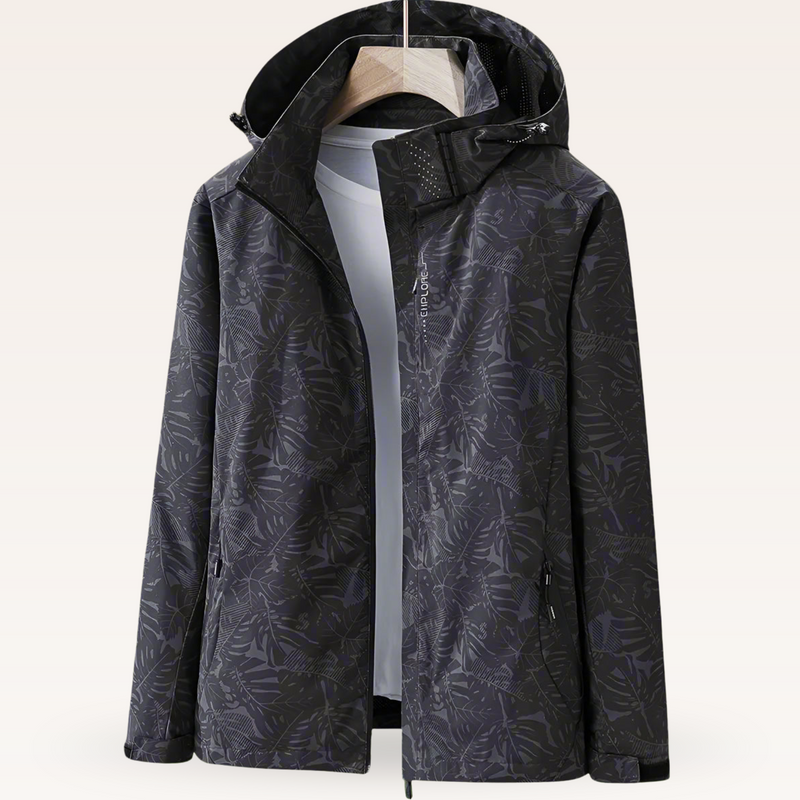 Women's Waterproof Hooded Rain Jacket with Zippered Pockets - Lightweight & Breathable Outdoor Coat