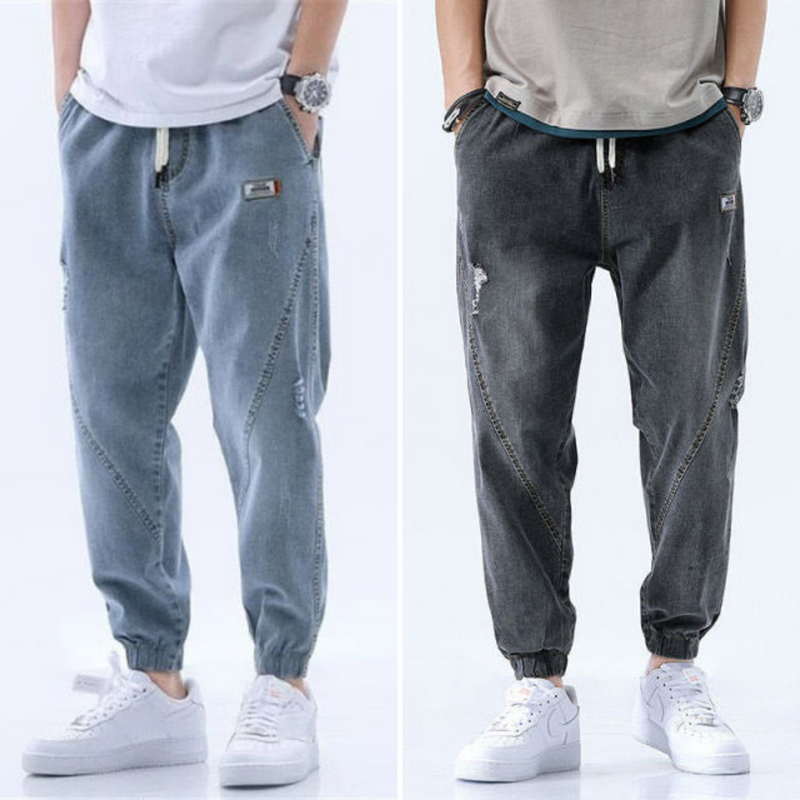 Men's Cool Elastic Trousers - Comfortable Stretch Fit Pants for Casual and Active Wear