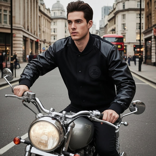 Men's Black Style New York Varsity Jacket
