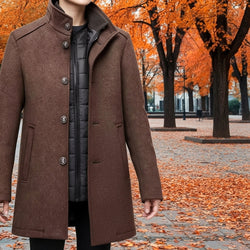 Men's Slim Fit Casual Suede Lapel Coat - Single Breasted Jacket