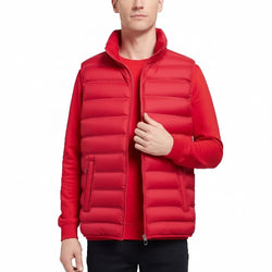 Men Cardigan Down Vest Sleeveless Zipper Vest Coat Male Multi Pockets Solid Color Windproof Warm Padding Down Jacket Clothes