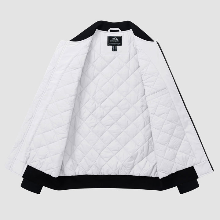 Men's Quilted Winter Bomber Jacket - Windproof Zip-Up Coat for Ultimate Warmth and Style