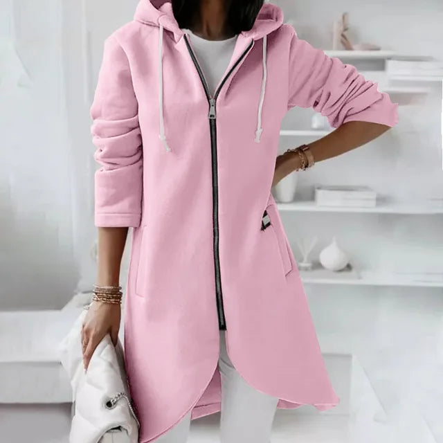 Women's Cozy Hooded Jacket with Pockets - Soft, Stylish & Comfortable Outerwear