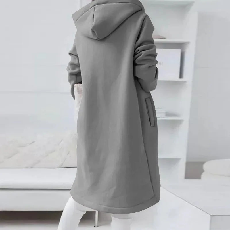 Women's Cozy Hooded Jacket with Pockets - Soft, Stylish & Comfortable Outerwear