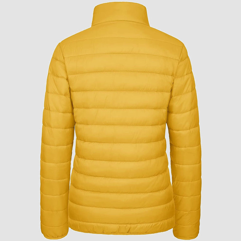 Women's Lightweight Quilted Puffer Jacket - Full Zip Winter Coat for Ultimate Warmth & Style
