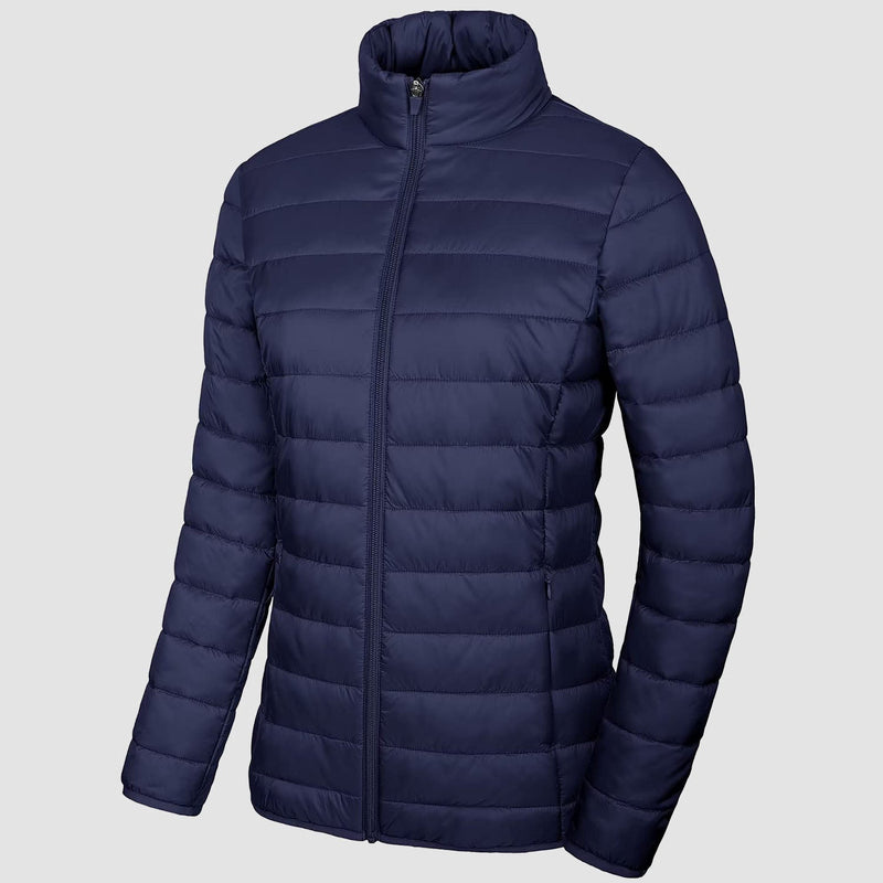 Women's Lightweight Quilted Puffer Jacket - Full Zip Winter Coat for Ultimate Warmth & Style