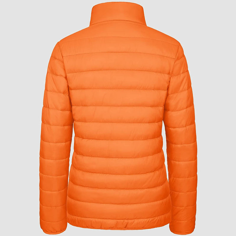 Women's Lightweight Quilted Puffer Jacket - Full Zip Winter Coat for Ultimate Warmth & Style