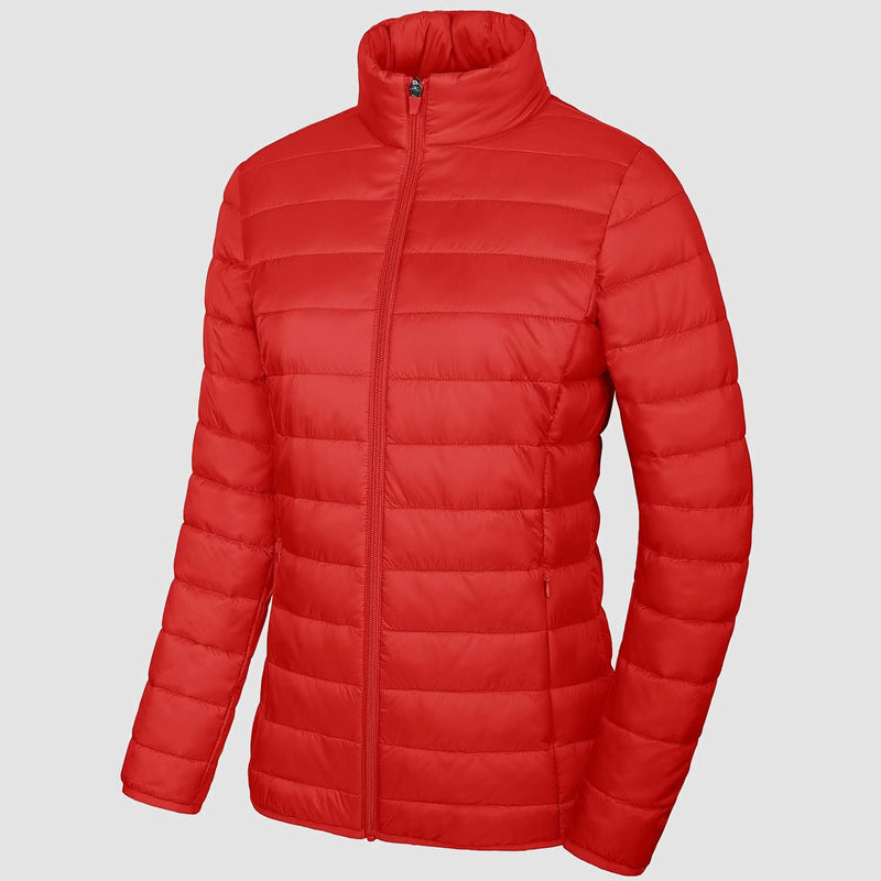 Women's Lightweight Quilted Puffer Jacket - Full Zip Winter Coat for Ultimate Warmth & Style