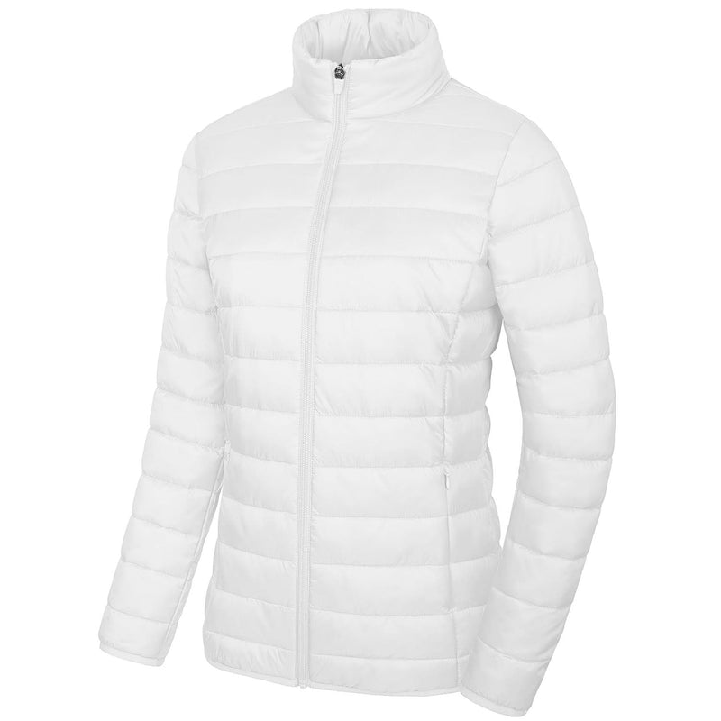 Women's Lightweight Quilted Puffer Jacket - Full Zip Winter Coat for Ultimate Warmth & Style