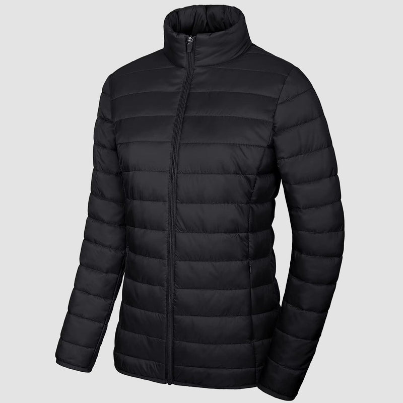 Women's Lightweight Quilted Puffer Jacket - Full Zip Winter Coat for Ultimate Warmth & Style