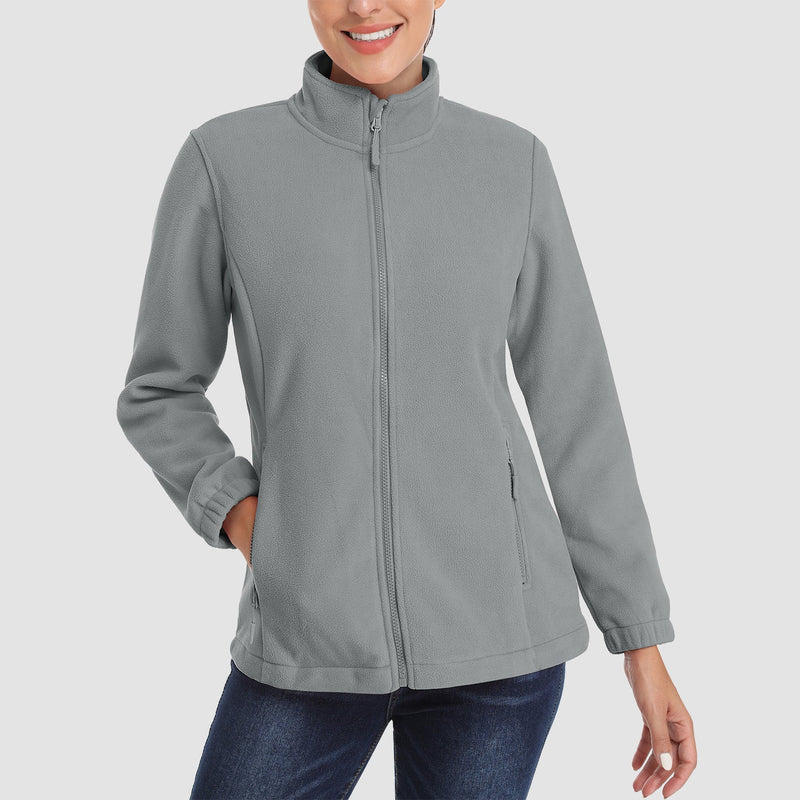 Women's Soft & Warm Fleece Zip-Up Jacket - Cozy Winter Coat for Ultimate Comfort