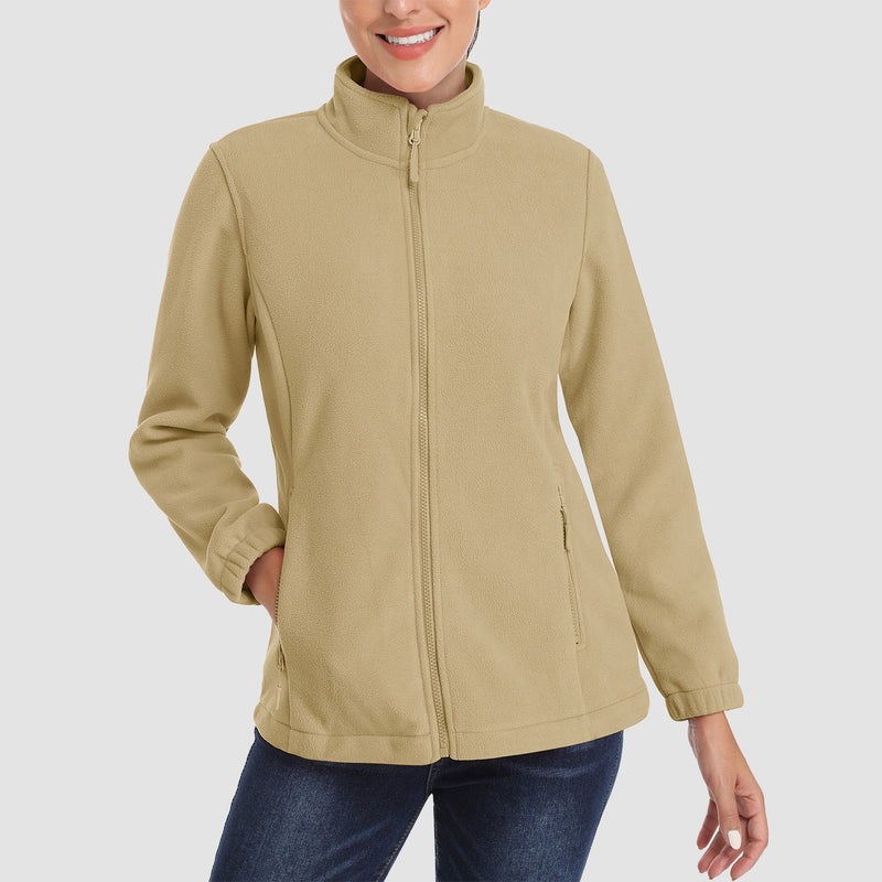 Women's Soft & Warm Fleece Zip-Up Jacket - Cozy Winter Coat for Ultimate Comfort