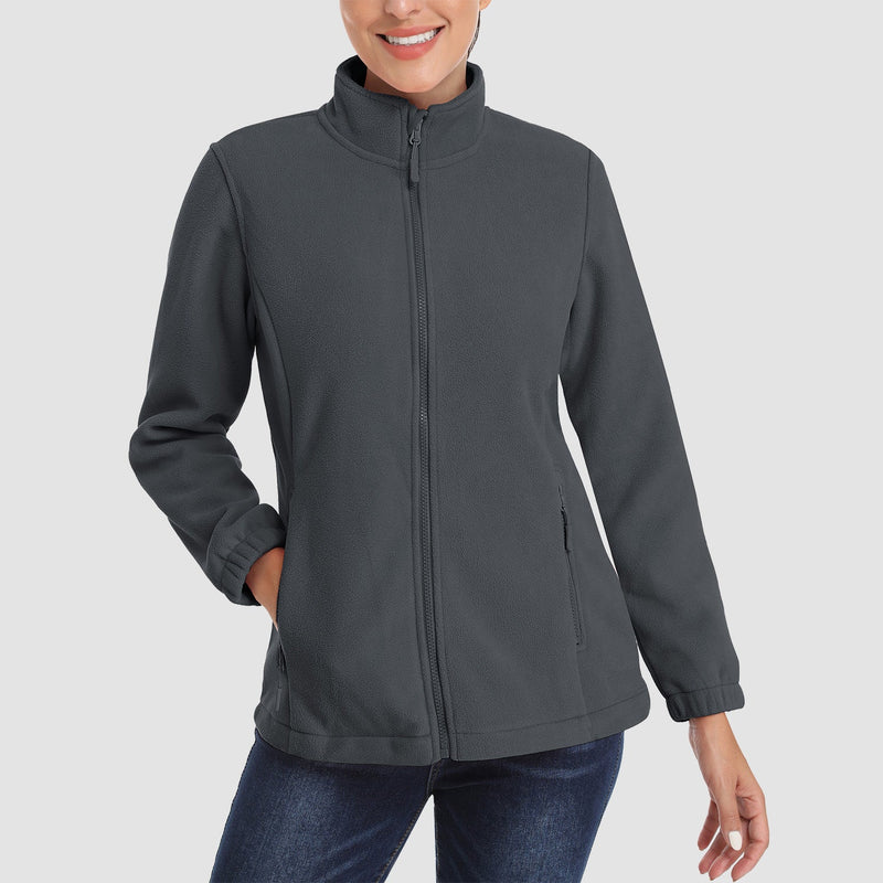 Women's Soft & Warm Fleece Zip-Up Jacket - Cozy Winter Coat for Ultimate Comfort