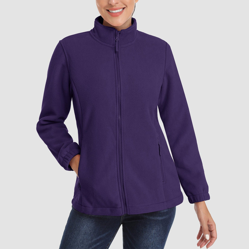 Women's Soft & Warm Fleece Zip-Up Jacket - Cozy Winter Coat for Ultimate Comfort