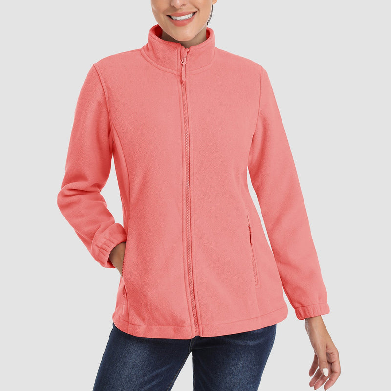 Women's Soft & Warm Fleece Zip-Up Jacket - Cozy Winter Coat for Ultimate Comfort