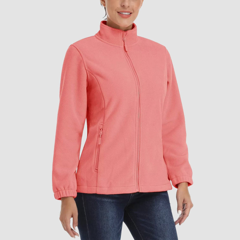 Women's Soft & Warm Fleece Zip-Up Jacket - Cozy Winter Coat for Ultimate Comfort