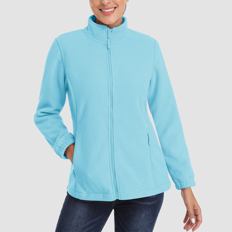 Women's Soft & Warm Fleece Zip-Up Jacket - Cozy Winter Coat for Ultimate Comfort